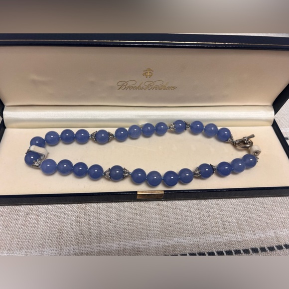 Brooks Brothers NWT Blue/Purple Stone Necklace Style #41711 - Picture 2 of 7